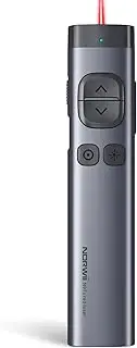 NORWII N97s Bluetooth Presentation Remote with Digital Laser Pointer for TV LED LCD Screen Classroom Must Have PowerPoint Clicker with Dual Laser, Universal Wireless Presenter Clicker- 50M