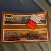 Tyco HO Scale Piggy Back Flat Car Set New Sealed Box AT&SF + Train Terminal Dept