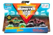 MONSTER JAM Double Down Showdown DRAGON vs OCTON8ER Octopus True Metal 1:64