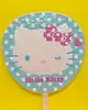 【震撼精品百貨】Hello Kitty 凱蒂貓 凱蒂貓 HELLO KITTY扇子-雙面雙色大頭#73718 震撼日式精品百貨