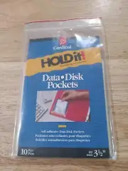 Cardinal HOLDit! Data Disk Pockets, for 3.5"Floppy Disks, 10-Pack No. 21700