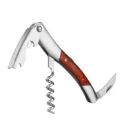 Wood Handle / Stainless Corkscrew Waiters Wine Bottle Key Opener & Cutter CH002