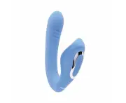 Evolved Tap And Thrust Blue Usb Rechargeable Dual Vibrator