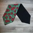 Red Poinsettia Table runner Handmade 39" x 9.25" Christmas boutique black NEW