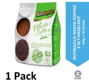 1 X Nutrigold Instant White Coffee 15 Sticks - Hazelnut Flavor | Express Ship