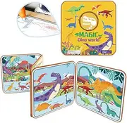 Mier Edu Paint with Magical Water Coloring Books for Toddler, No Mess Coloring and Activity Books for Kid Age 3 and up, Educational Travel Toys for Boys Girls 3-5 Year Old-Dinosaur World