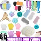 Soft Bath Body Shower Sponge Loofah Brush Pad Shower Back Scrubber Bath Gloves
