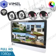 Wireless Security WIFI IP Cameras LCD NVR Display System Thermal Sensor