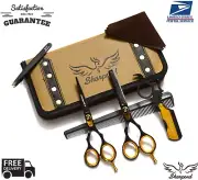5.5 " Professional Hair Cutting Japanese Scissors Thinning Barber Shears Set Kit