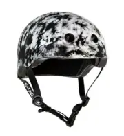 S1 Lifer Certified Black White Tie Dye Skateboard Helmet