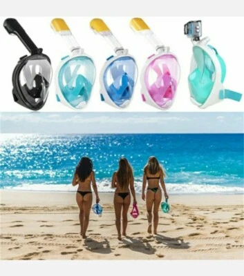 Swimming Diving Full Face Snorkel Mask Use For Underwater Breath Ocean