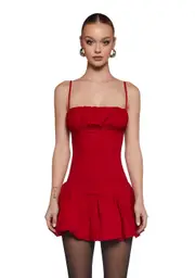 [Dolls Kill] Sweethearts Always Mini Dress - Red (Fairfax)
