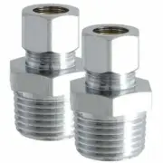 3/8" COMP X 1/2" MIP STRAIGHT COMPRESSION MALE ADAPTER LEAD FREE # 537 7101