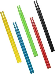 UPKOCH 5 Pairs Professional Drumsticks Non Skid Grip Percussion Instrument Accessories for Various Musical Styles