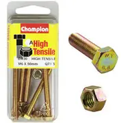 Champion High Tensile Bolts and Nuts BM30, M6 X 50mm