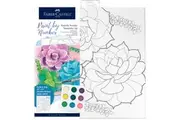 Faber-Castell: Creative Studio Paint By Number Watercolor Set - Succulents