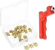 [uxcell] 1/4Inch Track Shoe Spikes, 16 Pack Steel Track and Cross Country Shoes Spikes Replacement Spikes Nails with Spike Wrench for Jumping Sprint Sports Short Running Track, Gold