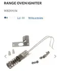 New** WB2X9154 Whirlpool Compatible Igniter New Part Genuine APL