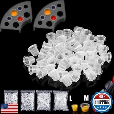Tattoo Ink Caps Cups Holder - MIUXIA 402Pcs Mixed Size Tattoo Ink Cups Caps S