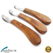 loop Hoof Knife Wooden handle Horse Claws Knives Equine Veterinary NATRA