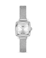Tissot Lovely Square Diamond Mesh Bracelet Watch, 20mm x 20mm