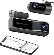 Miofive Front and Rear Dash Camera, 4K + 2K Dual Dash Cam with 5G WiFi, GPS, Speed, 2160 UHD Recorder, Built-in 128G eMMC Storage, Night Vision, Motion Detection, G Sensor Powered by Super Capacitor