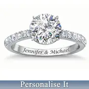 "Facets Of Love" Personalised Stacking Ring Set