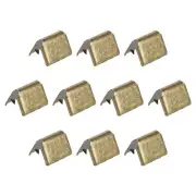 32Pcs Pinch Crimp Ends, 10mm Cord End Clasps Ribbon Crimp Ends, Bronze
