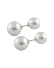 Splendid Pearls Silver 10-14mm Pearl Earrings