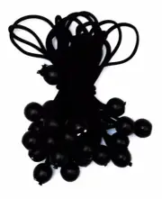 20 Pack Black Bungee Ball Cords 6" Canopy Tarp Tie Down Straps