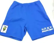 $320 Heron Preston HPNY 23 Logo Fleece Blue Sweat Shorts Mens Size 2XL