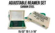 Adjustable Expanding Reamer set 8pc 12-27mm/15/32- 1.1/16" Carbon Steel BLADES