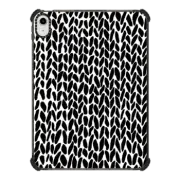 iPad 10.9-inch (10th gen) iPad Impact Case Hand Knit Black On White