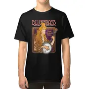 Bluegrass Shirt Alphonse Mucha Inspired Banjo Girl T-shirt