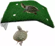 Turtle Resting Basking Platform, Simulation Grass Turtle Ramp Tortoise Lawn Clim