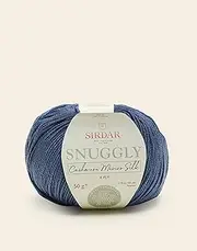 [Sirdar] Snuggly Cashmere Merino Silk 4 Ply, 75% Extra Fine Merino, 20% Silk, 5% Cashmere, Premium Yarn for Knitting and Crochet, Prince Charming (304), 50g