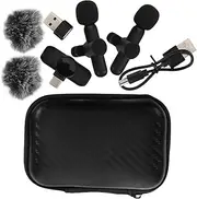 Kisangel Cordless Interview Mic Type-c Usb Adapter Mini Clip Lapel Microphone for Professional Recordings