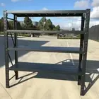 1.5M Metal Warehouse Racking Storage Garage Shelving Shelf Shelves - Matte Black