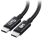 [USB-IF Certified] Cable Matters 240W USB C Cable - 2m, USB C Charger Cable with PD 3.1, USB C Charging Cable for MacBook Pro, iPad Pro, iPhone 15 Pro, Apple Vision Pro, No Video, Black