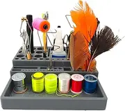 Foam Fly Tying Vise Tool - Fly Tying Tool Organizer | Fly Tying Tool Storage | Fishing Tool Storage Rack | Thread Hook Container, Tackle Box, Angler Jig Supply, Fishing Accessories For Garage