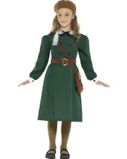40s WW2 Evacuee Girls Costume