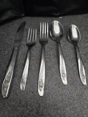 Roseanne 707 BY Oneida Flatware Silverware 45 Pcs Custom Stainless Rose NEW