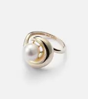 [Mateo] Mateo Pearl Curl 14kt gold ring with freshwater pearl P gold