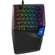 V550 Wired Mechanical Keyboard Blue Switch Single-hand Gaming Keyboard with RGB LED Backlight Full Keys Programmable for PC Gamer