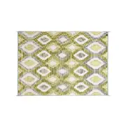 Outdoor Rug / Camping Mat - Positano Yellow White And Grey
