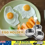 3 Cups Egg Poacher Poached Egg Maker Stainless Steel Egg PoachiMQ Pan For Frying