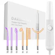Darsonval High Frequency Facial Machine with 6 Neon and Argon Drills Skin Therapy Removes Wrinkles and Acne Facial Therapy Drill US plug