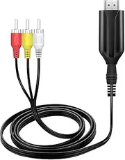 HDMI to Converter, AV to HDMI Adapter Supports 4K 30Hz, to HDMI Composite Audio Video Converter for TV Stick Projector