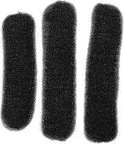 Donut Hair Bun Maker Ring 3pcs Black Donut Bun Maker Holder Small Large Bun Shaper Diy Hair Making Tool for Wedding Birthday (Black, 3pcs)