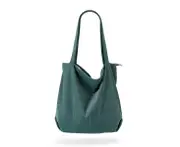 Women Corduroy Tote Bag Zipper Casual Tote's Handbag Big Capacity Shoulder Bag with Pockets